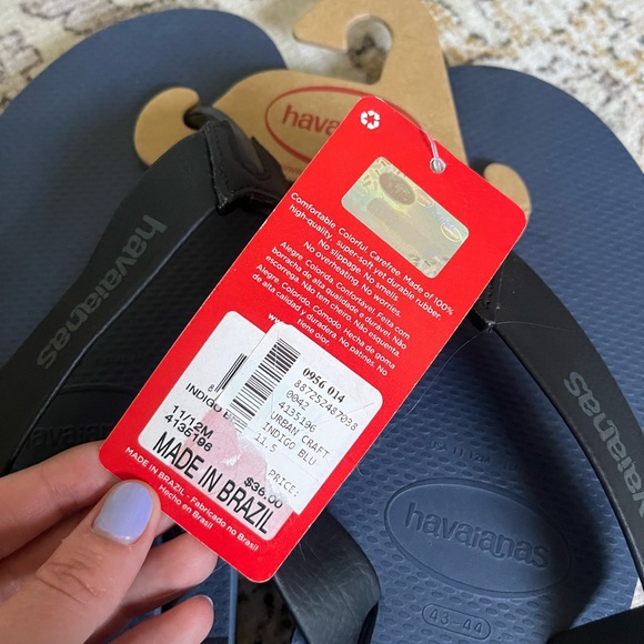 Havianas flip flops mens 11.5 blue NWT - Picture 3 of 6